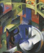 Franz Marc, Details of Painting with Cattle (mk34)